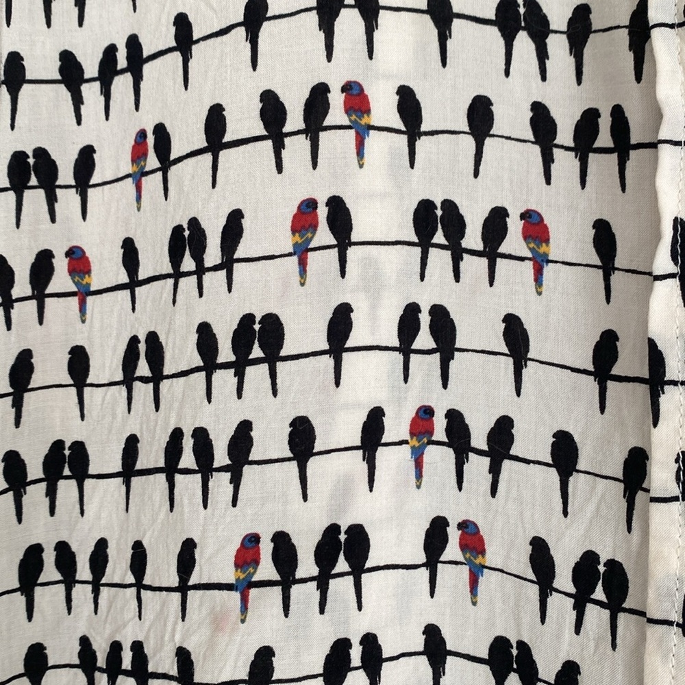 Jane and Delany birds on a wire button down shirt - Picture 2 of 7